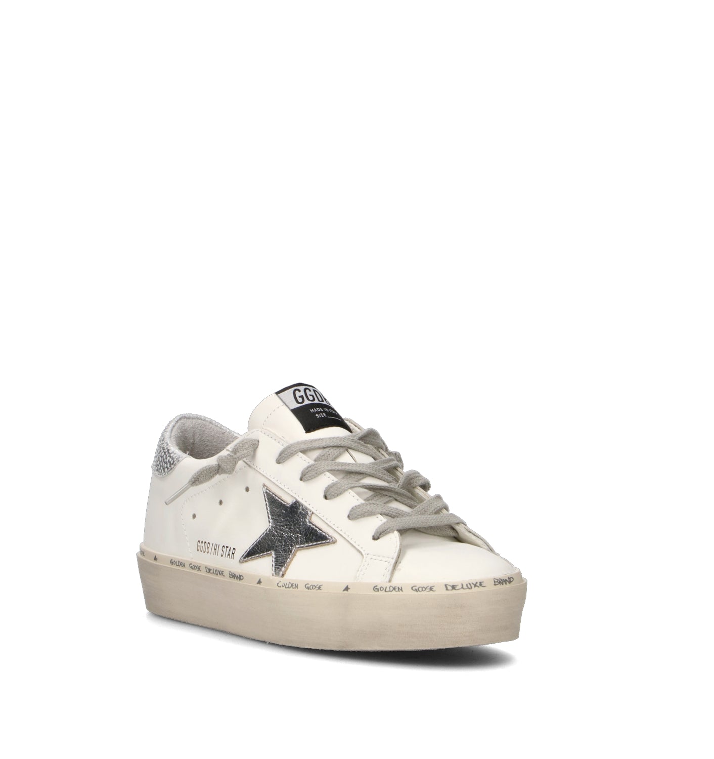 GOLDEN GOOSE HI STAR CLASSIC WITH LIST Sneaker donna bianca in pelle