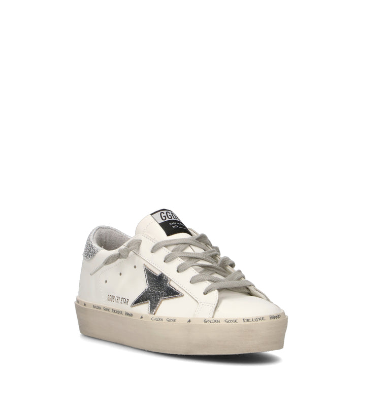 GOLDEN GOOSE HI STAR CLASSIC WITH LIST Sneaker donna bianca in pelle