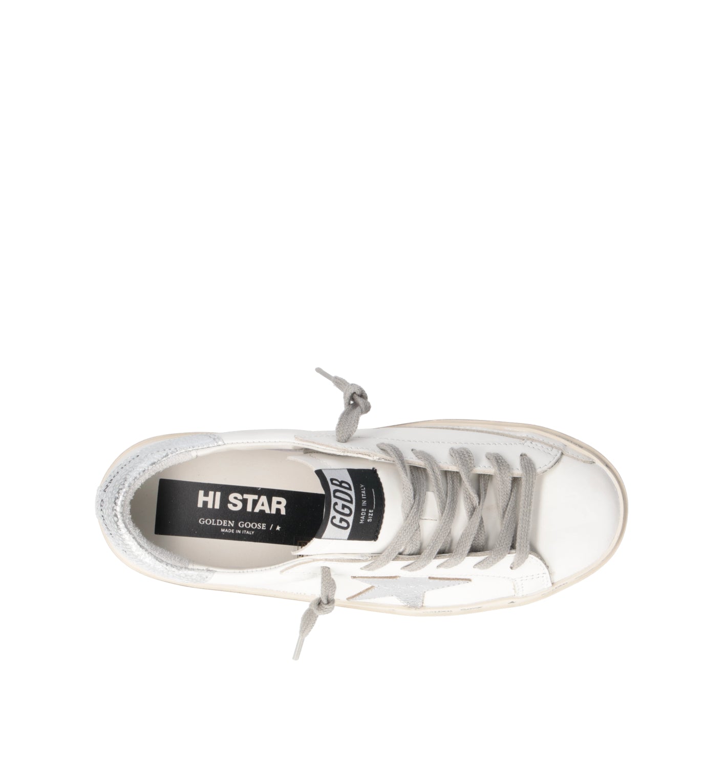 GOLDEN GOOSE HI STAR CLASSIC WITH LIST Sneaker donna bianca in pelle