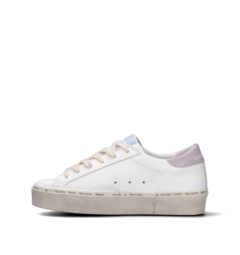 GOLDEN GOOSE HI-STAR CLASSIC WITH LIST Sneaker donna bianca in pelle