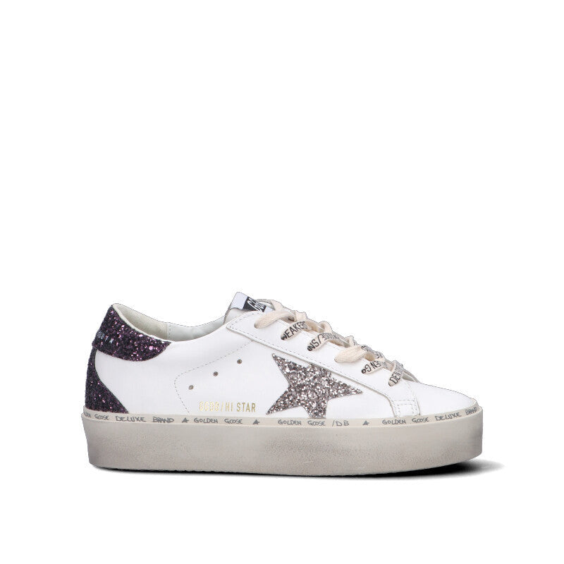 GOLDEN GOOSE - HI STAR CLASSIC WITH SPUR Sneaker donna bianca in pelle