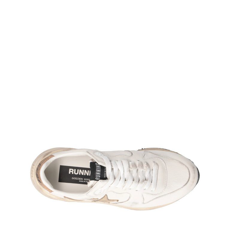 GOLDEN GOOSE RUNNING SOLE Sneaker donna bianca in pelle