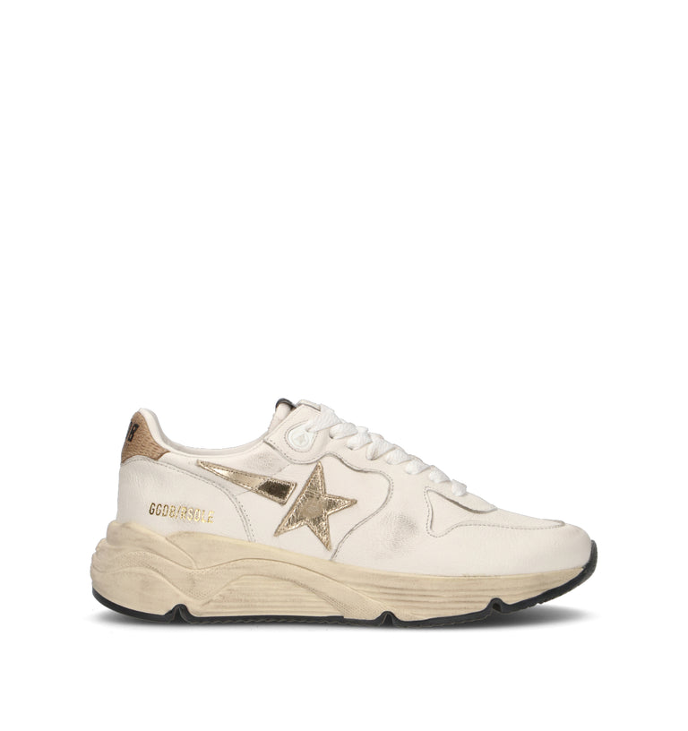 GOLDEN GOOSE RUNNING SOLE Sneaker donna bianca in pelle