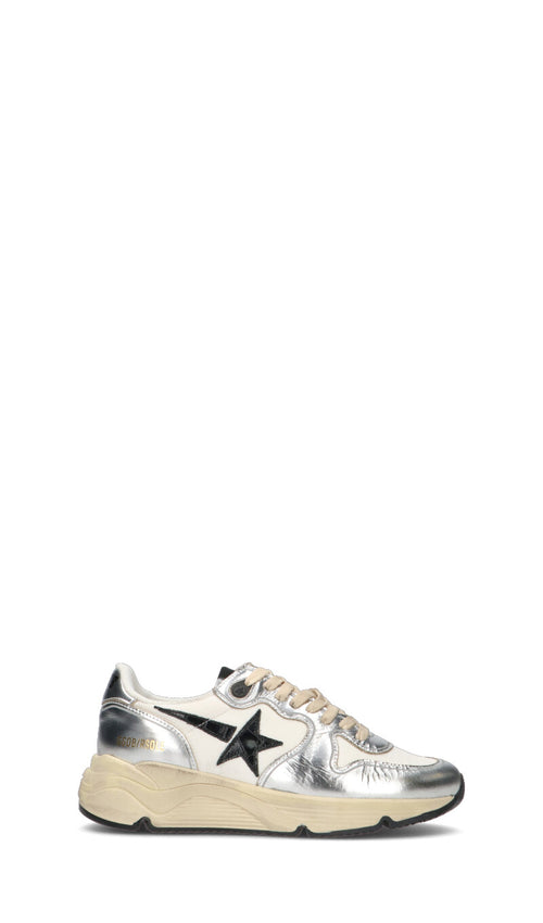 GOLDEN GOOSE - RUNNING SOLE Sneaker donna argento in pelle