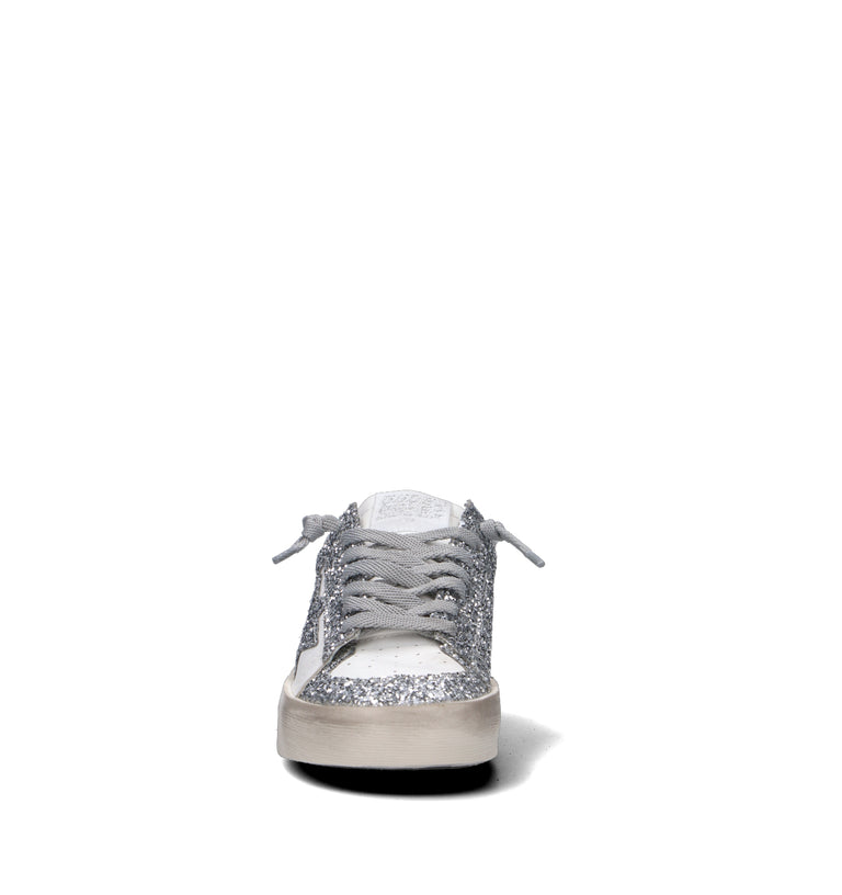 GOLDEN GOOSE STARDAN Sneaker donna bianca/argento in pelle