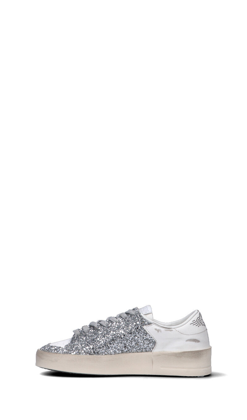GOLDEN GOOSE STARDAN Sneaker donna bianca/argento in pelle