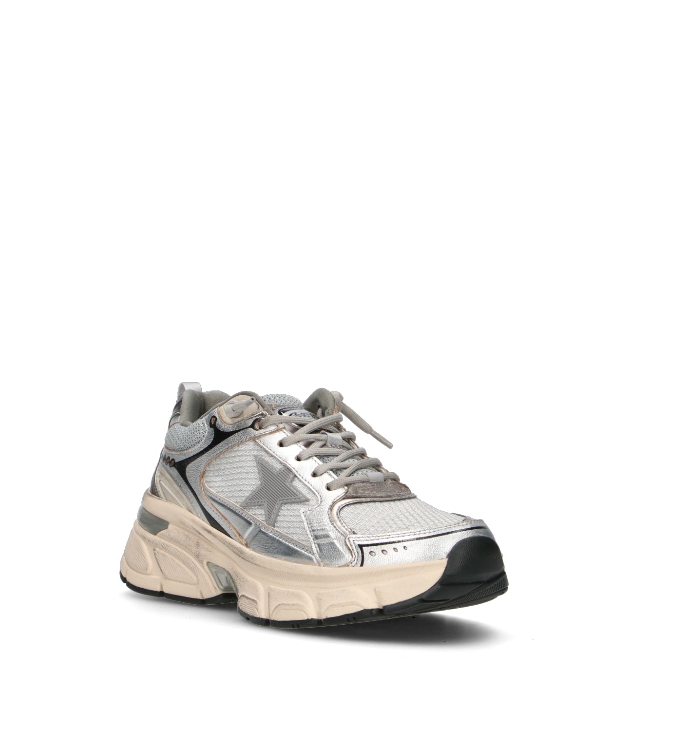 GOLDEN GOOSE LIGHTSTAR Sneaker donna grigia/argento