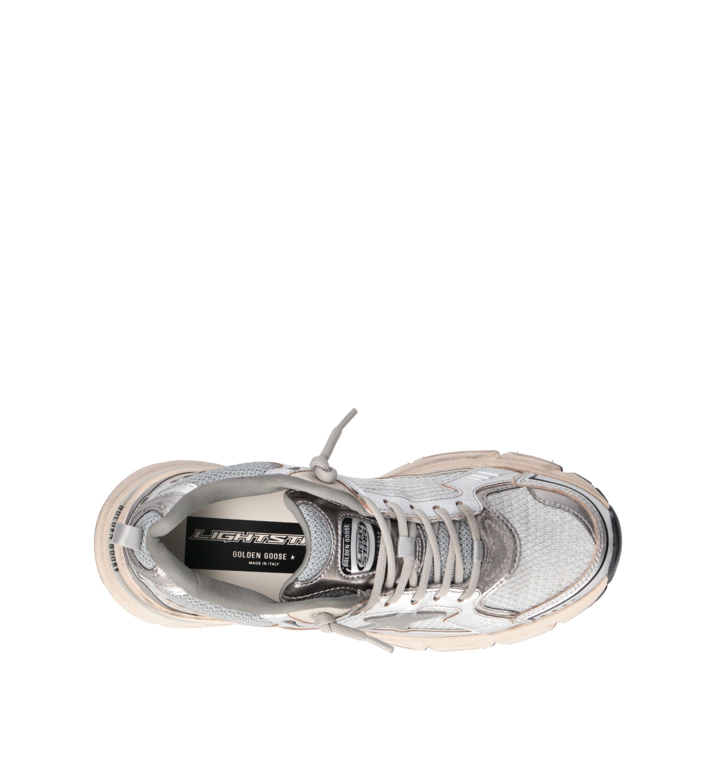 GOLDEN GOOSE LIGHTSTAR Sneaker donna grigia/argento