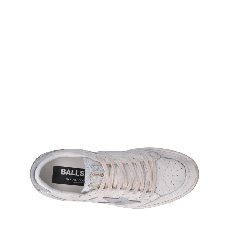 GOLDEN GOOSE BALL STAR WITH PADDED COLLAR  Sneaker donna bianca