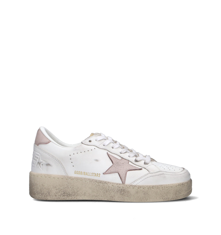 GOLDEN GOOSE BALLSTAR 2 Sneaker donna bianca in pelle