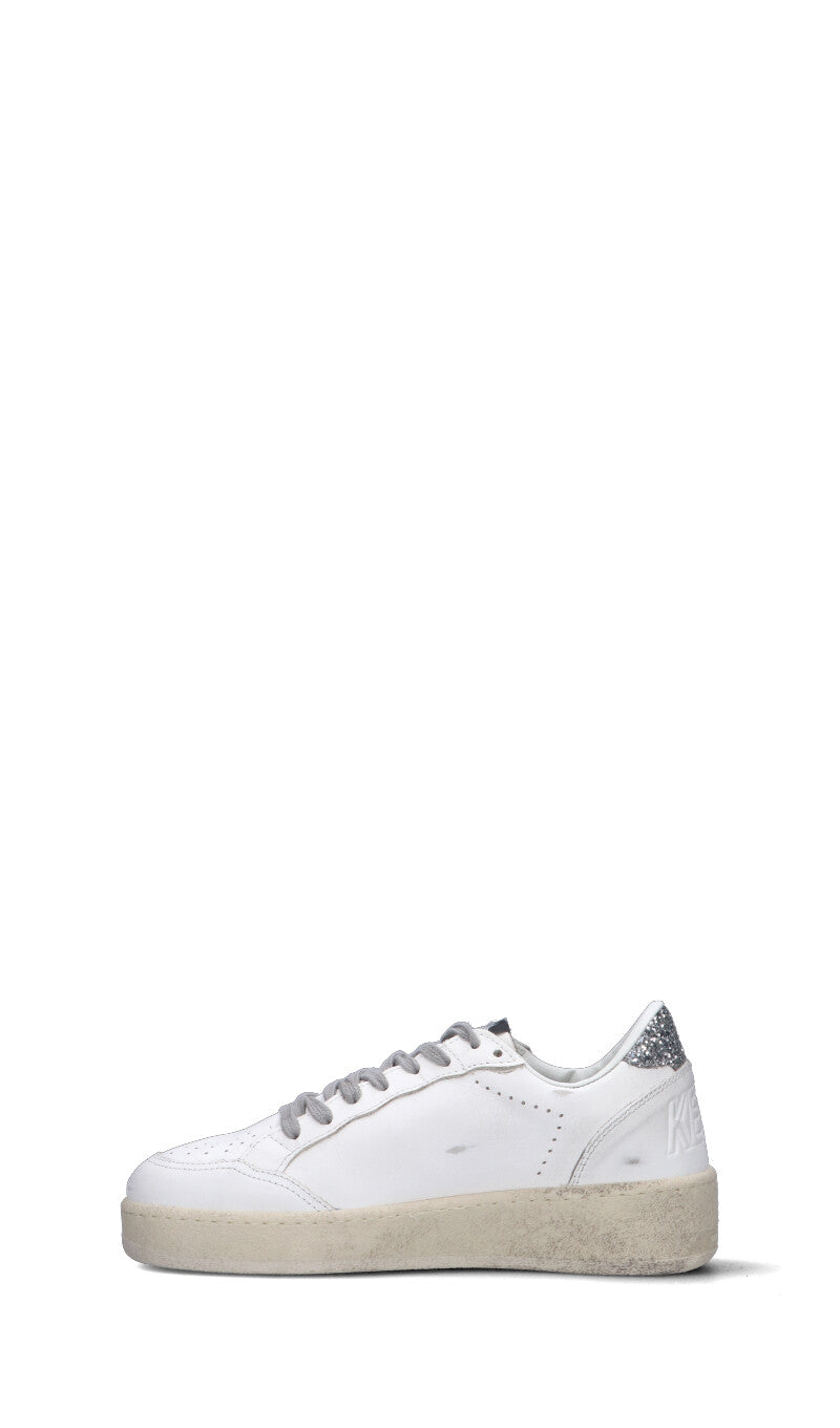 GOLDEN GOOSE - BALLSTAR 2 Sneaker donna bianca/argento in pelle