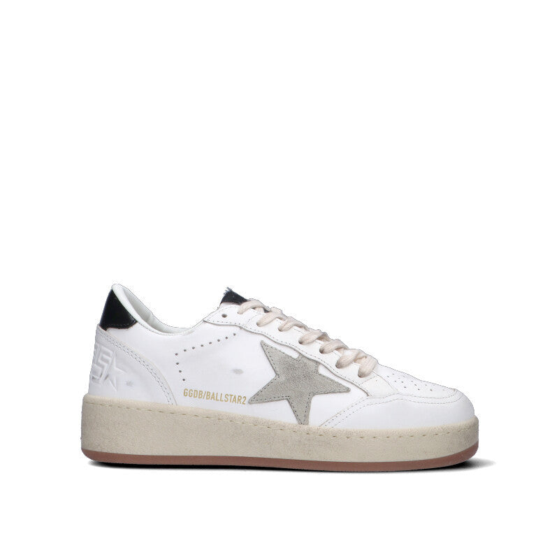 GOLDEN GOOSE - BALLSTAR 2 Sneaker donna bianca/nera in pelle