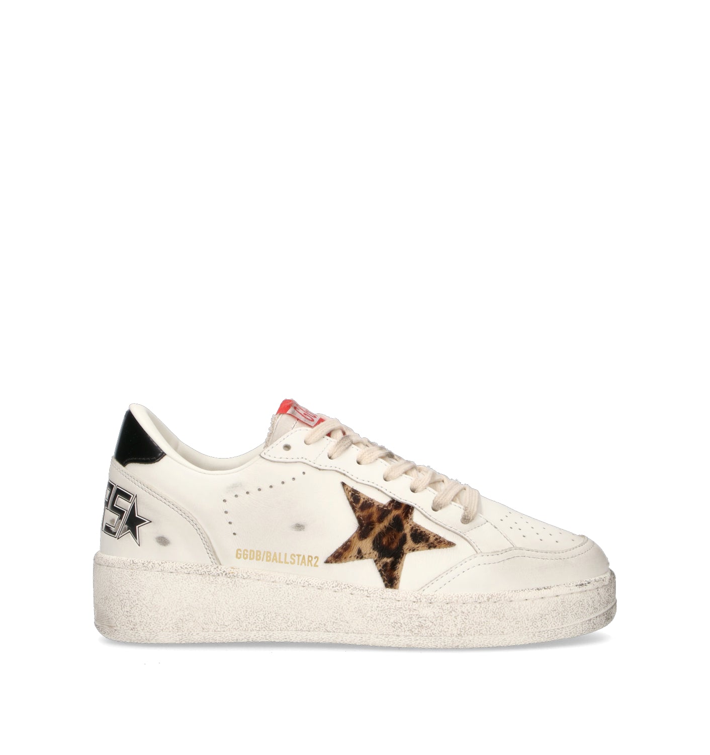 GOLDEN GOOSE BALLSTAR 2 Sneaker donna bianca/nera in pelle