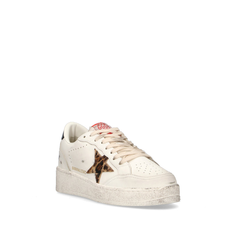 GOLDEN GOOSE BALLSTAR 2 Sneaker donna bianca/nera in pelle