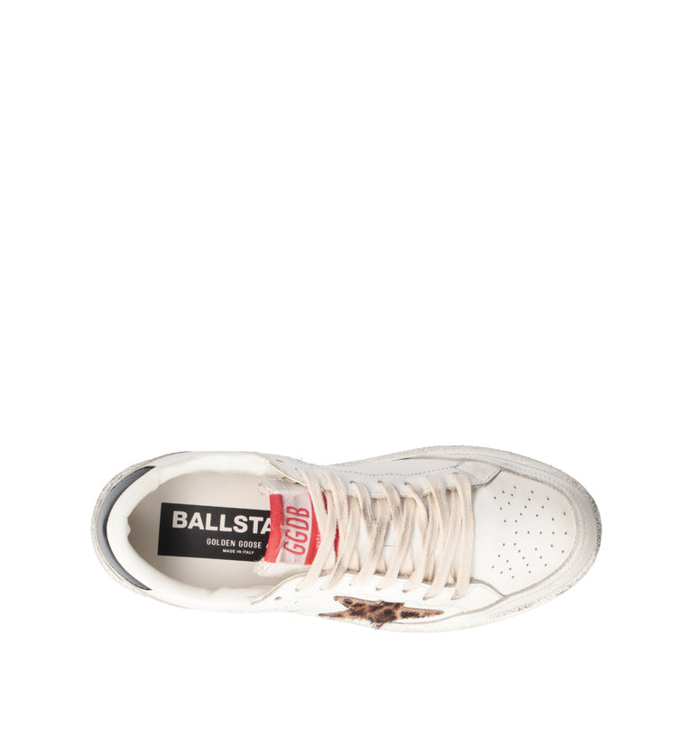 GOLDEN GOOSE BALLSTAR 2 Sneaker donna bianca/nera in pelle