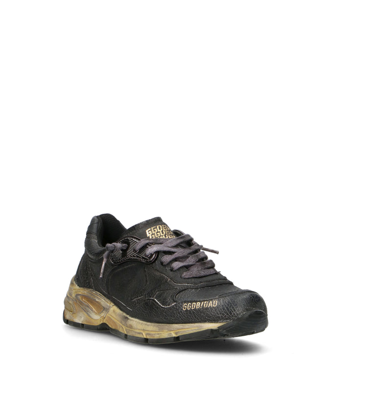GOLDEN GOOSE RUNNING DAD NEW Sneaker donna nera in pelle