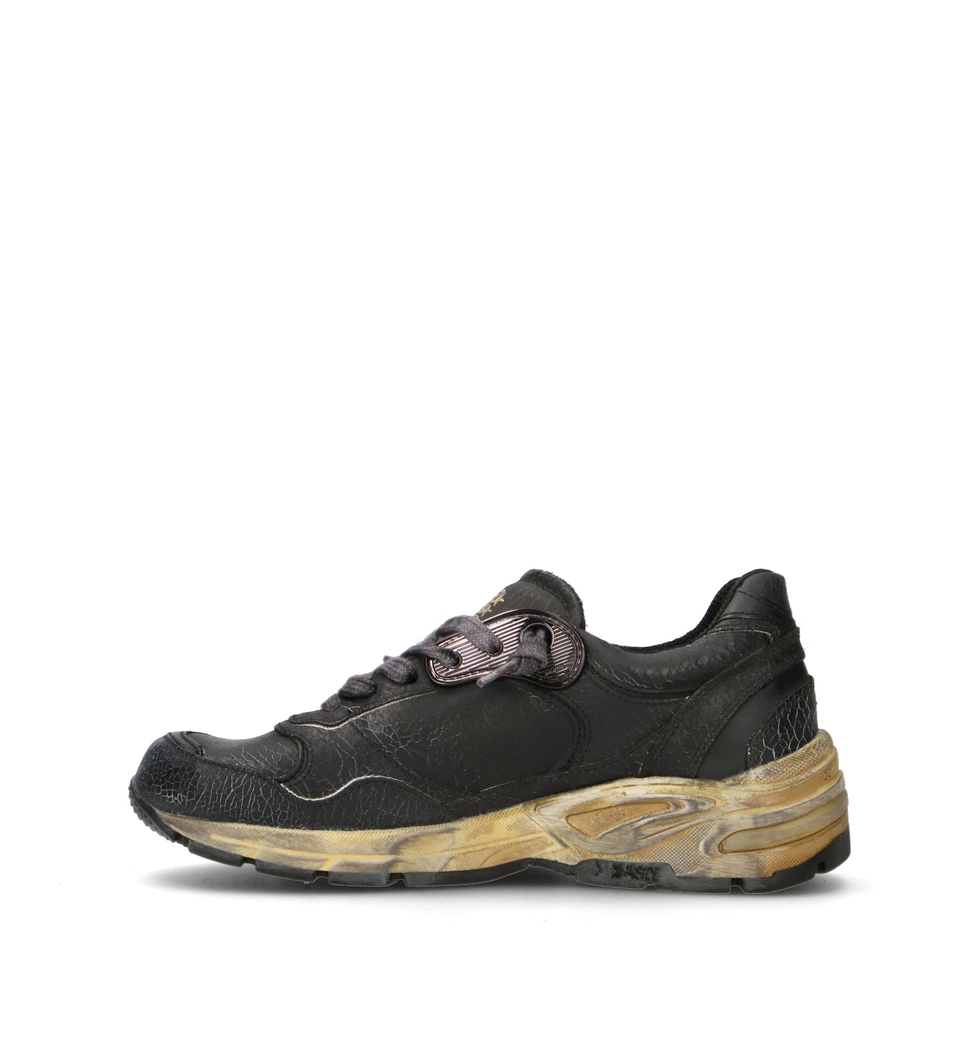 GOLDEN GOOSE RUNNING DAD NEW Sneaker donna nera in pelle