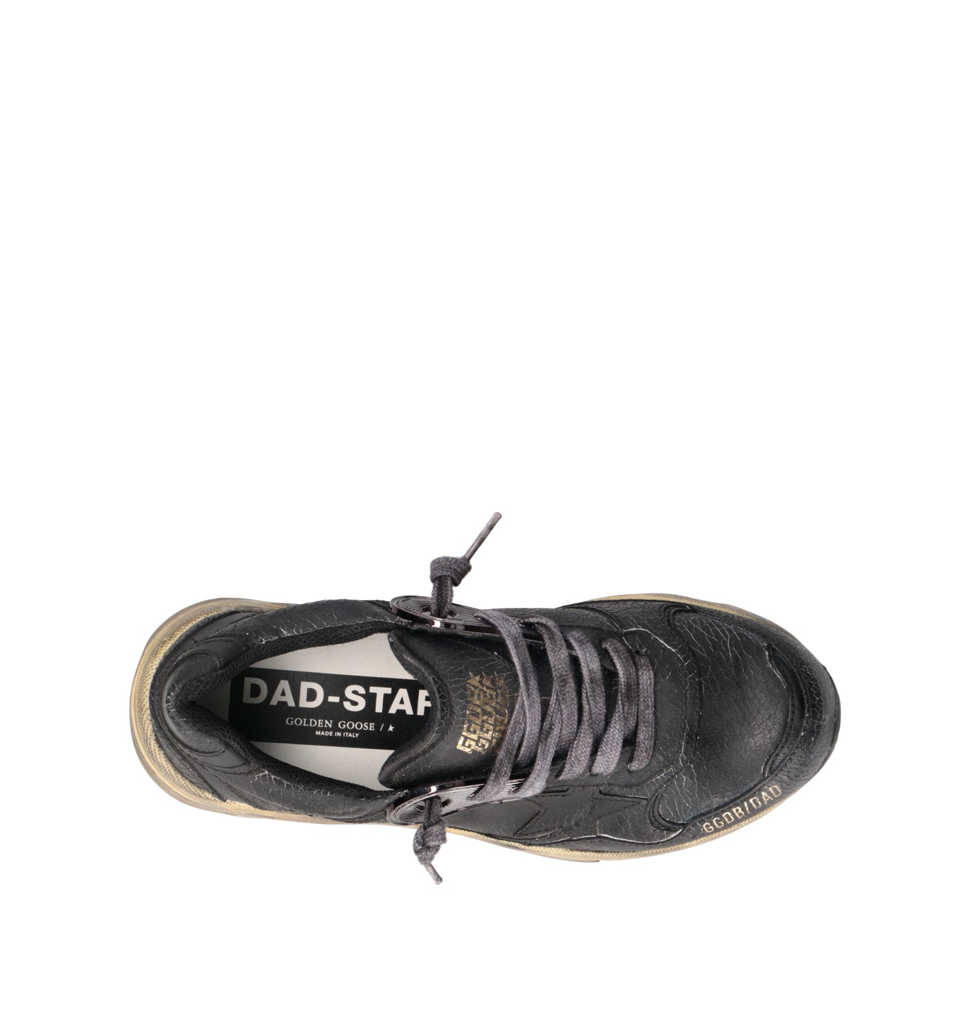 GOLDEN GOOSE RUNNING DAD NEW Sneaker donna nera in pelle