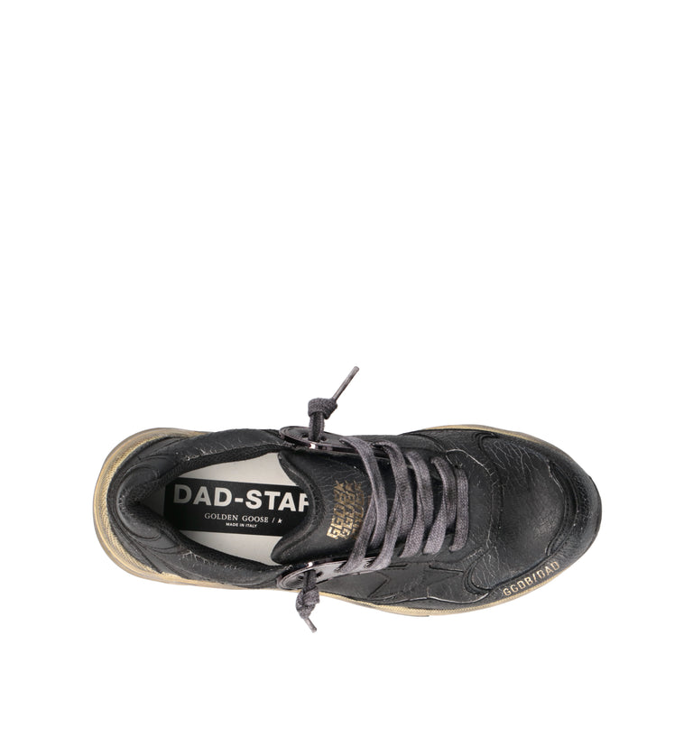 GOLDEN GOOSE RUNNING DAD NEW Sneaker donna nera in pelle