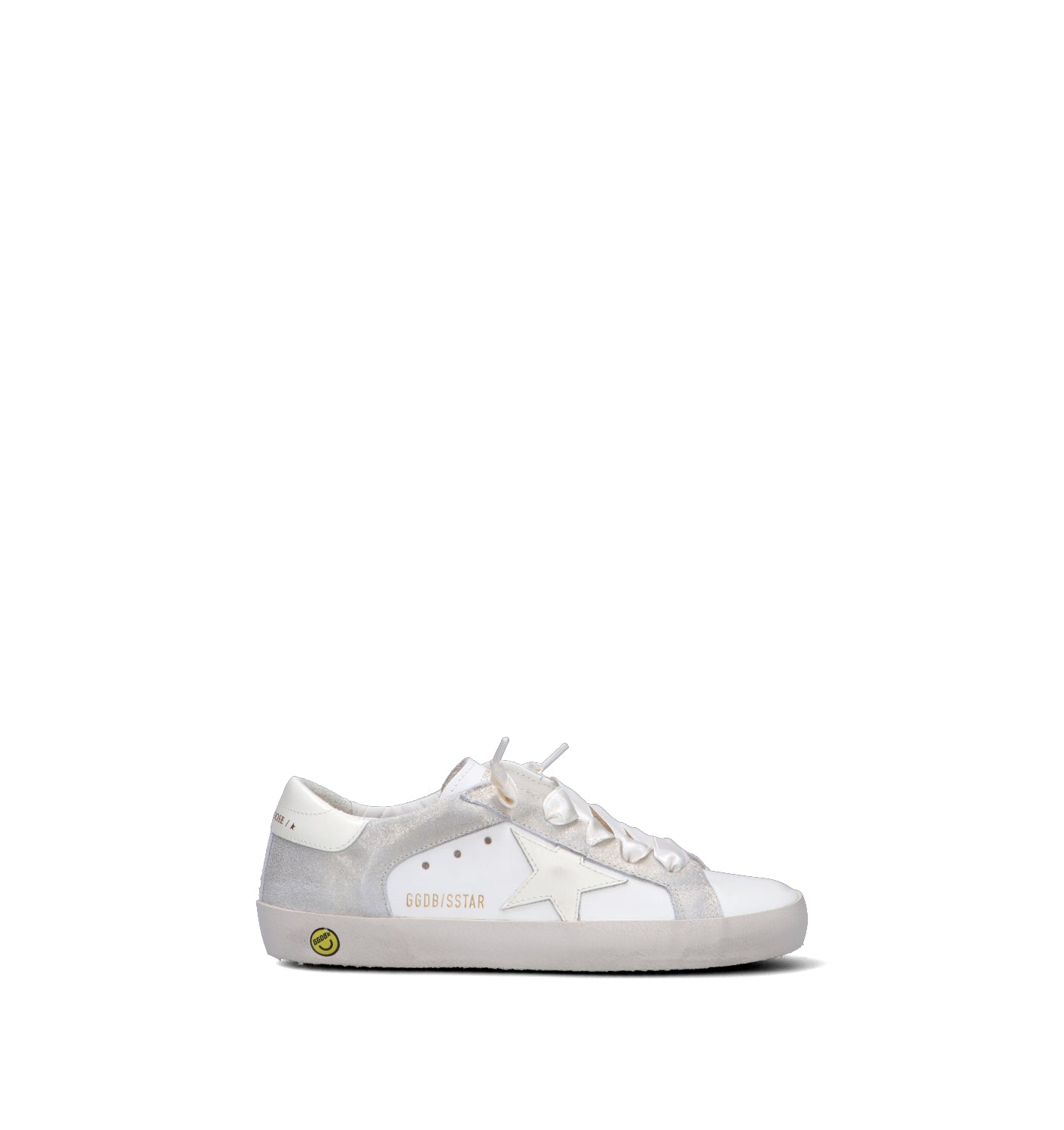 GOLDEN GOOSE SUPER STAR DOUBLE QUARTER WITRH LIST Sneaker bimba bianca in pelle