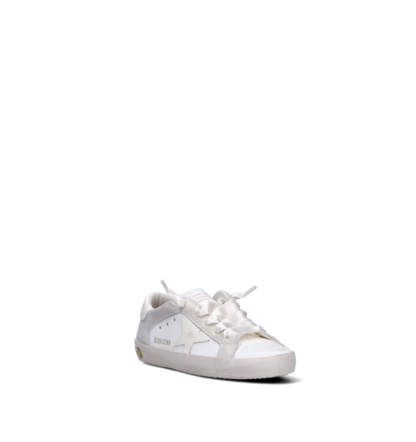 GOLDEN GOOSE SUPER STAR DOUBLE QUARTER WITRH LIST Sneaker bimba bianca in pelle