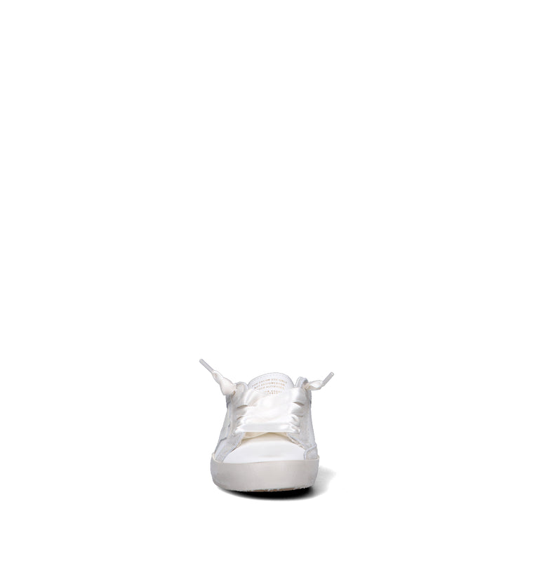 GOLDEN GOOSE SUPER STAR DOUBLE QUARTER WITRH LIST Sneaker bimba bianca in pelle