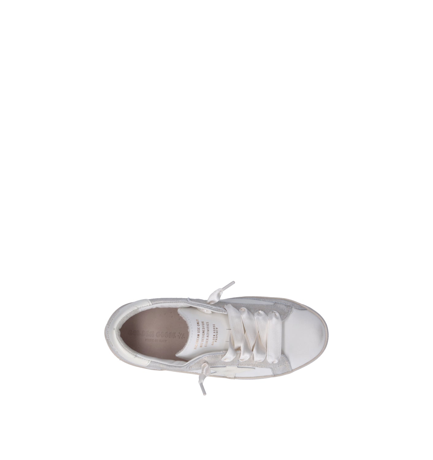 GOLDEN GOOSE SUPER STAR DOUBLE QUARTER WITRH LIST Sneaker bimba bianca in pelle