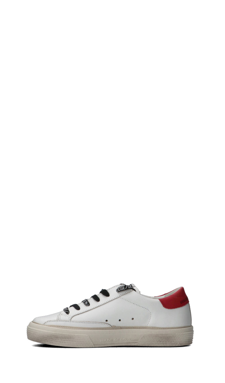 GOLDEN GOOSE Sneaker bimbo bianca/rossa/verde in pelle