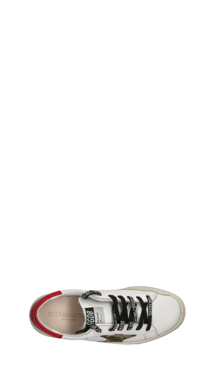 GOLDEN GOOSE Sneaker bimbo bianca/rossa/verde in pelle