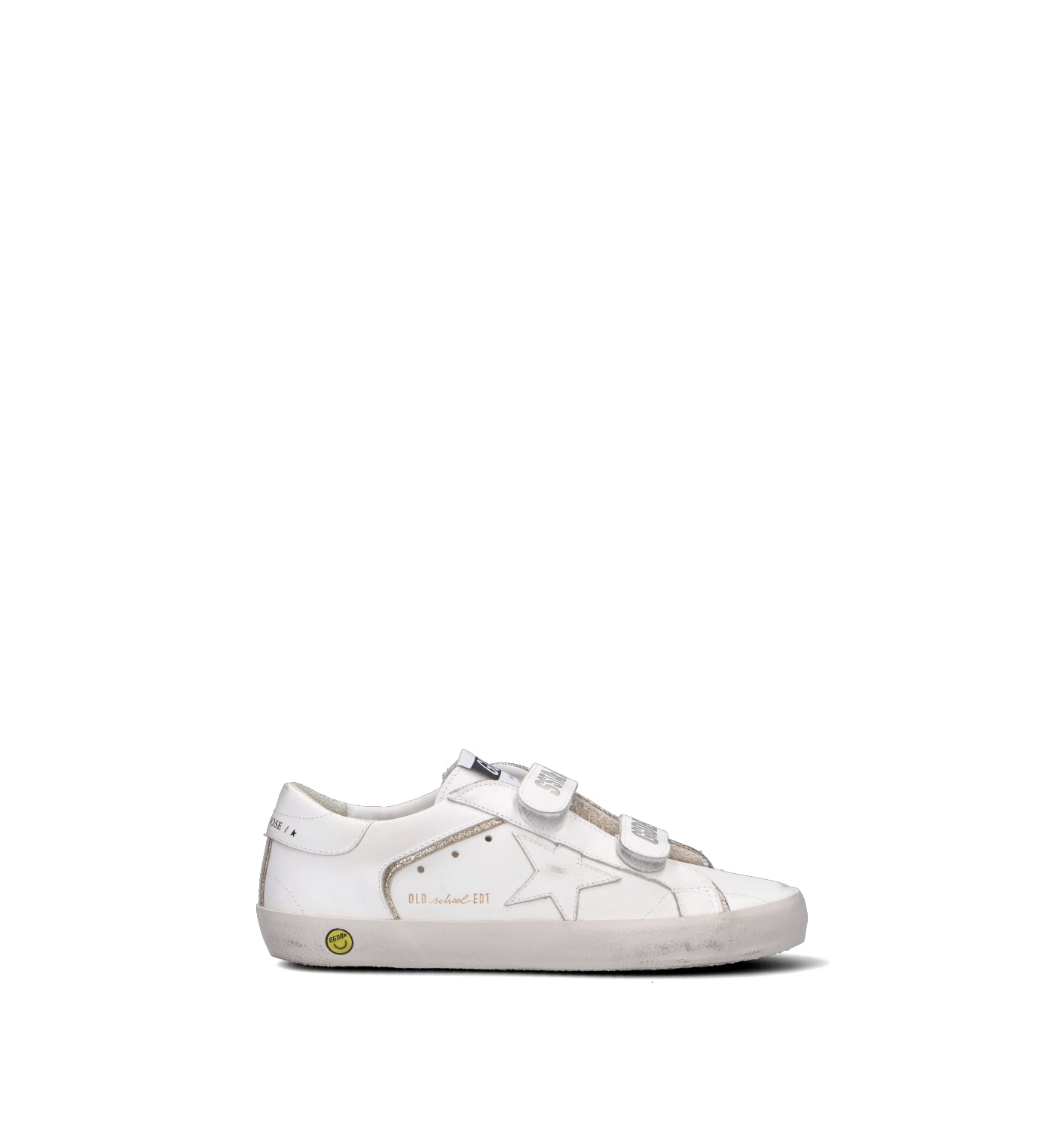 GOLDEN GOOSE OLD SCHOOL DOUBLE QUARTER WITH LIST Sneaker bimbi bianca in pelle