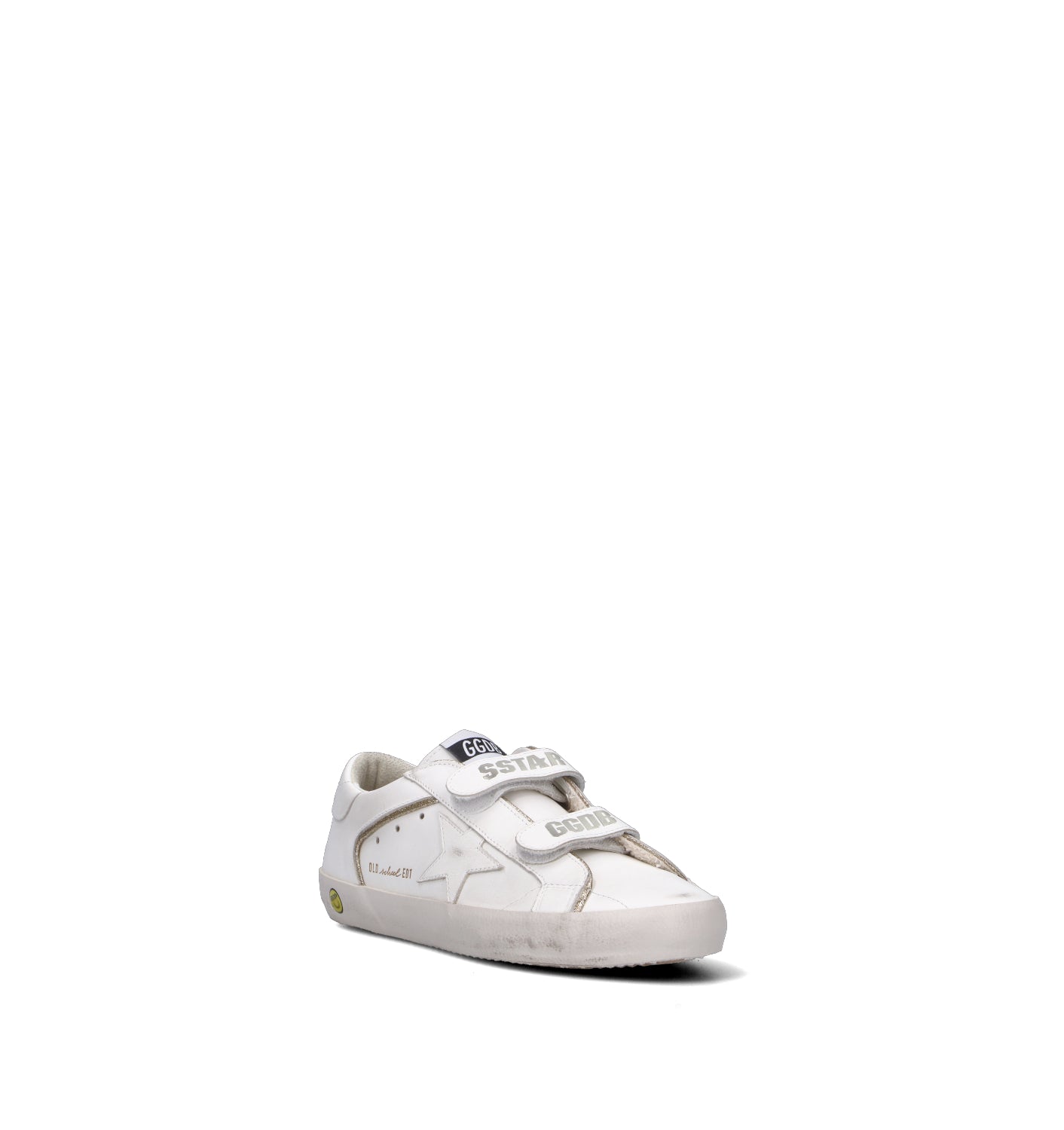 GOLDEN GOOSE OLD SCHOOL DOUBLE QUARTER WITH LIST Sneaker bimbi bianca in pelle
