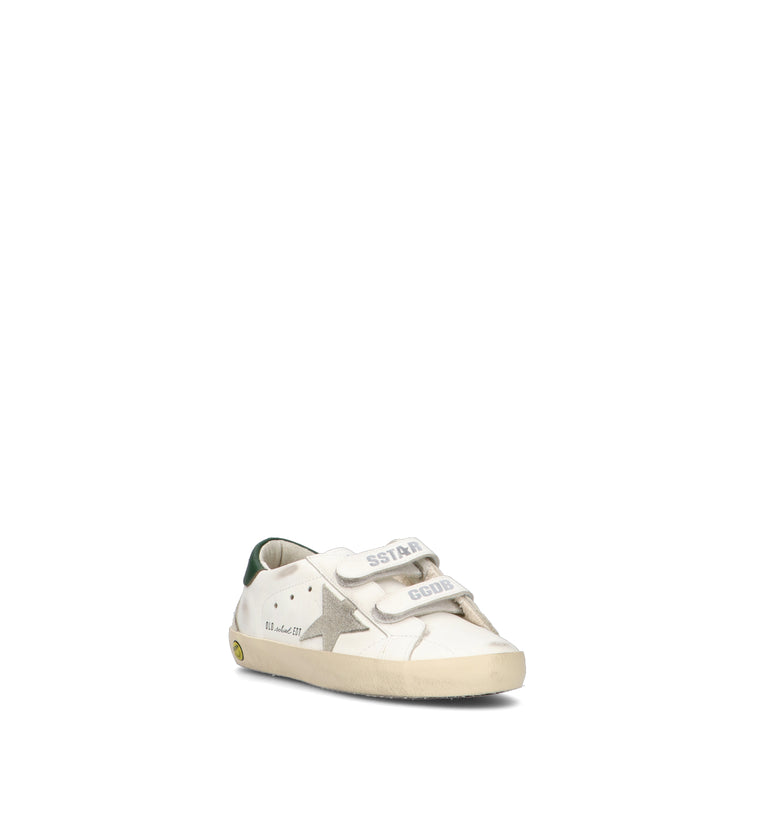 GOLDEN GOOSE OLD SCHOOL CLASSIC WITH SPUR Sneaker bimbo bianca in pelle