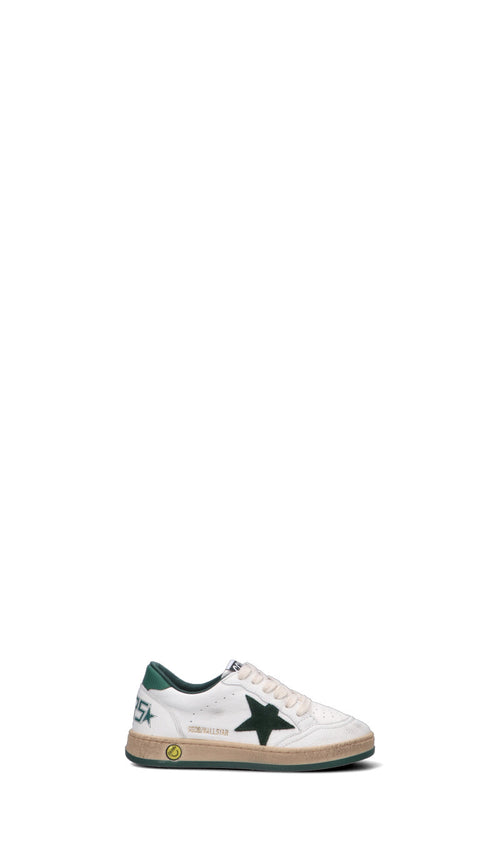 GOLDEN GOOSE Sneaker bimbo bianca/verde in pelle