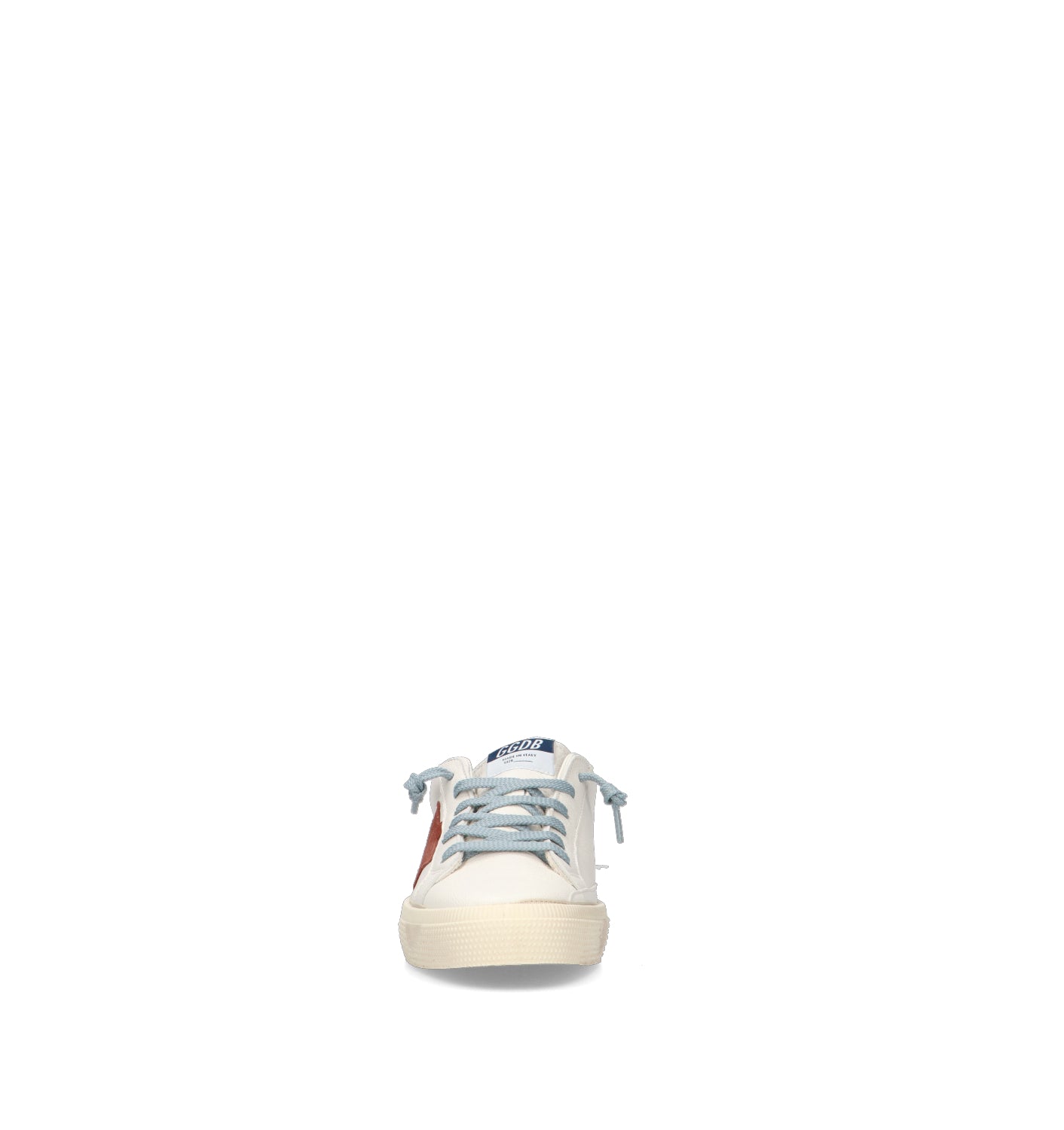 GOLDEN GOOSE MAY FOLDED LINING ALL AROUND Sneaker bimbo bianca in pelle