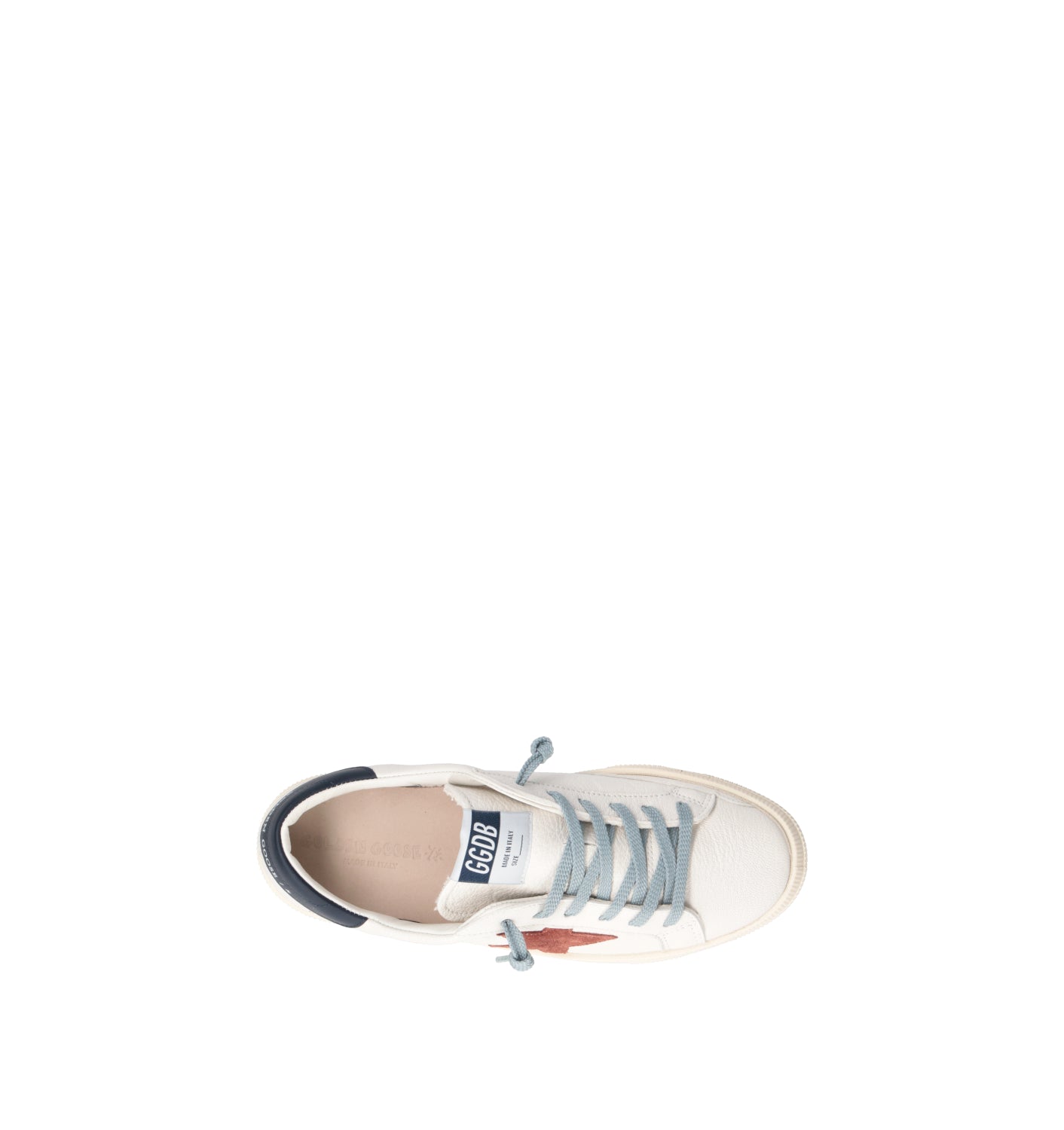 GOLDEN GOOSE MAY FOLDED LINING ALL AROUND Sneaker bimbo bianca in pelle
