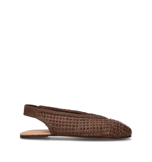 INUOVO Slingback donna marrone in pelle