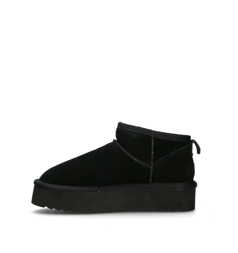 COLORS OF CALIFORNIA Stivaletto pelo donna nero in suede