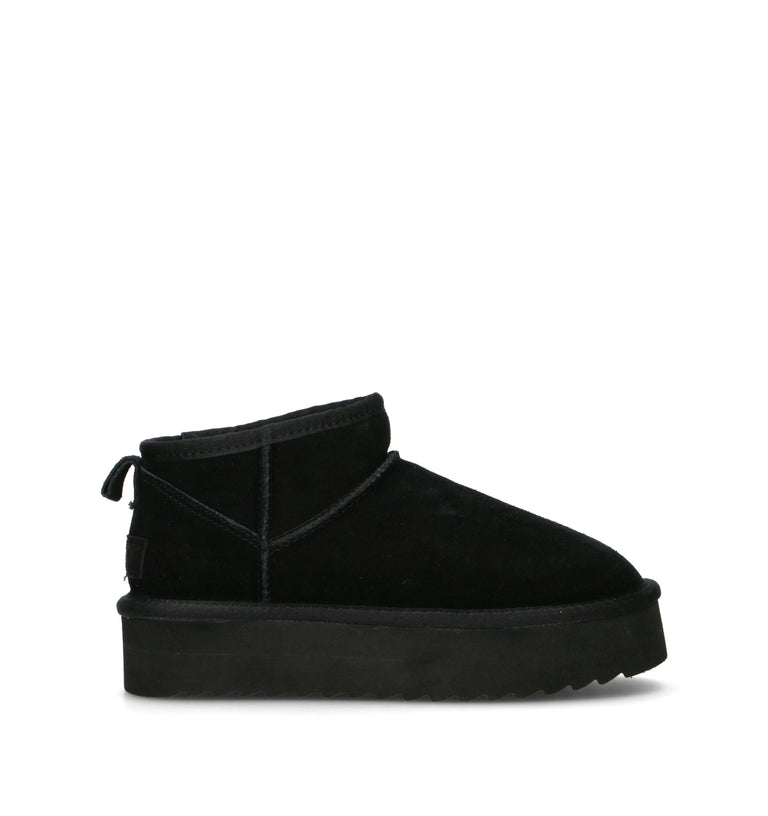 COLORS OF CALIFORNIA Stivaletto pelo donna nero in suede