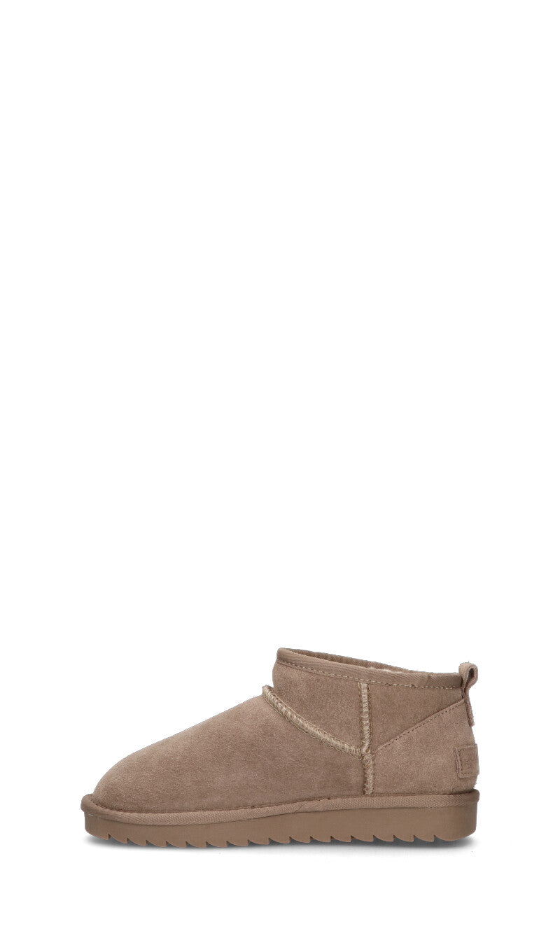 COLORS OF CALIFORNIA Stivaletto pelo donna taupe in suede