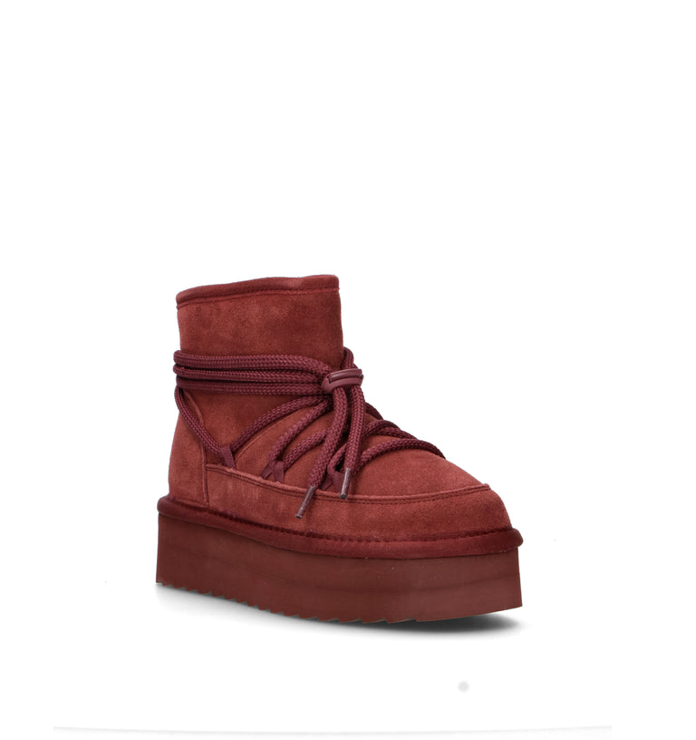 COLORS OF CALIFORNIA Stivaletto pelo donna mattone in suede