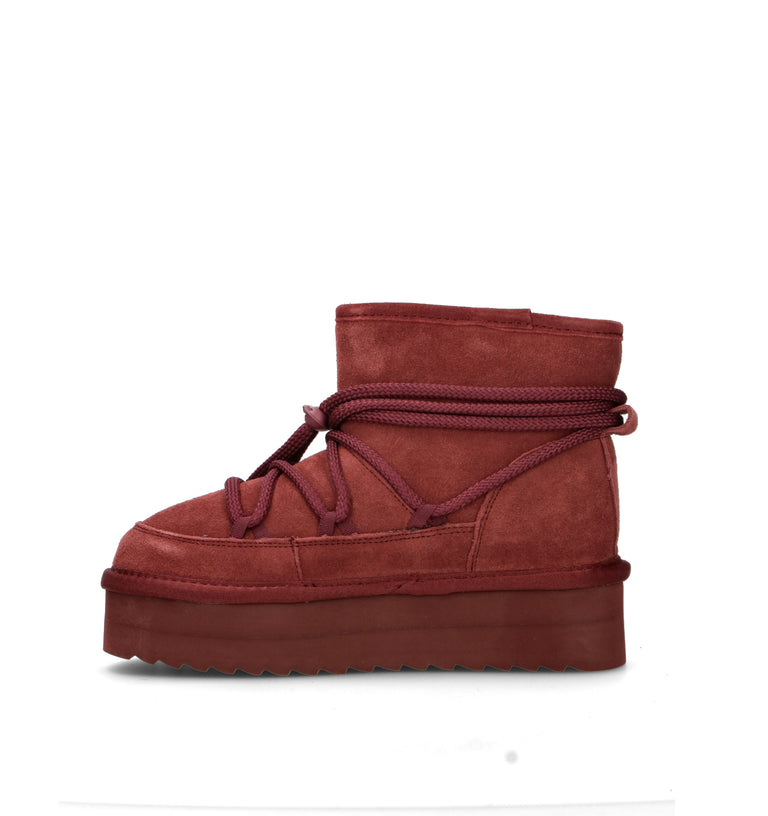 COLORS OF CALIFORNIA Stivaletto pelo donna mattone in suede