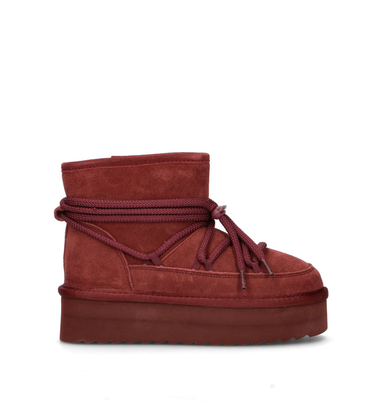 COLORS OF CALIFORNIA Stivaletto pelo donna mattone in suede