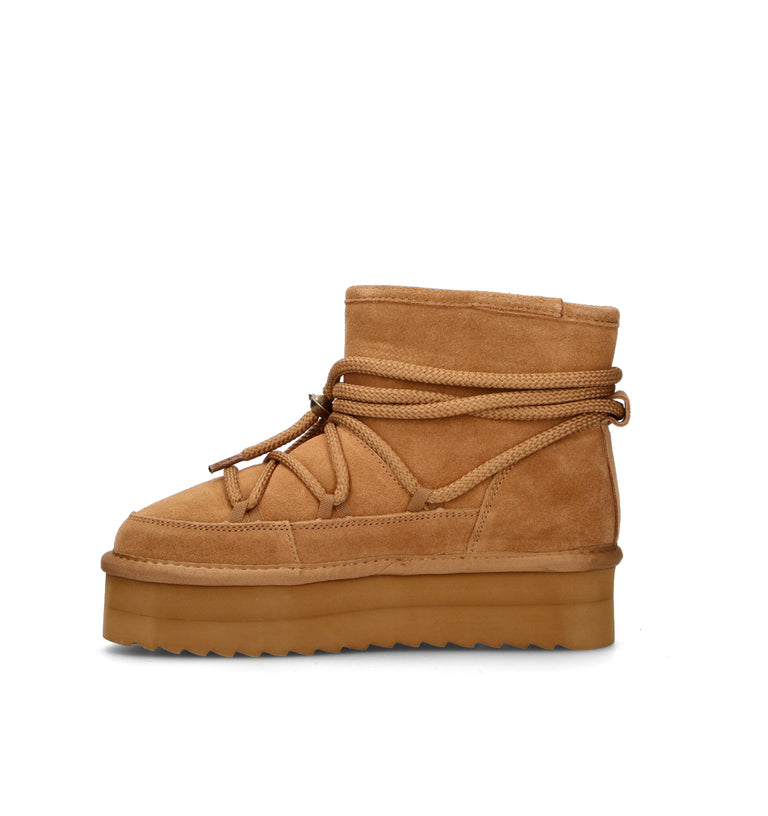 COLORS OF CALIFORNIA Stivaletto pelo donna tan in suede