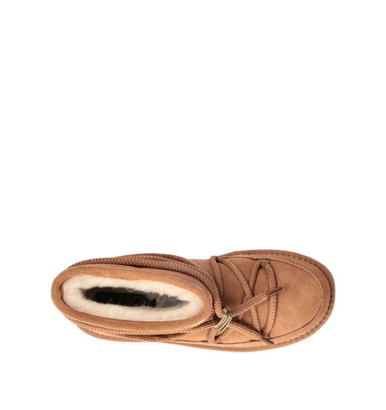 COLORS OF CALIFORNIA Stivaletto pelo donna tan in suede