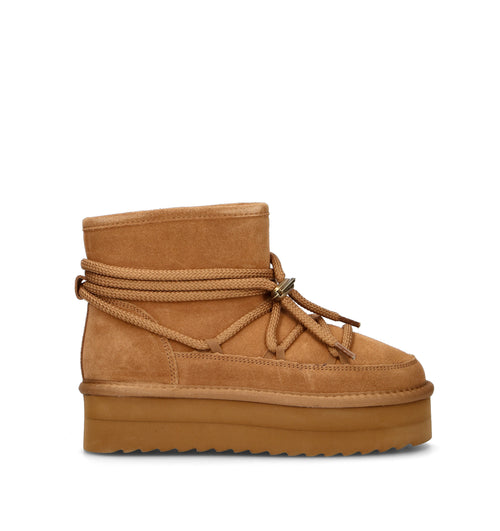 COLORS OF CALIFORNIA Stivaletto pelo donna tan in suede