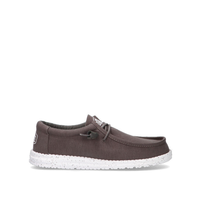 HEY DUDE WALLY SLUB CANVAS - Slip on uomo grigio