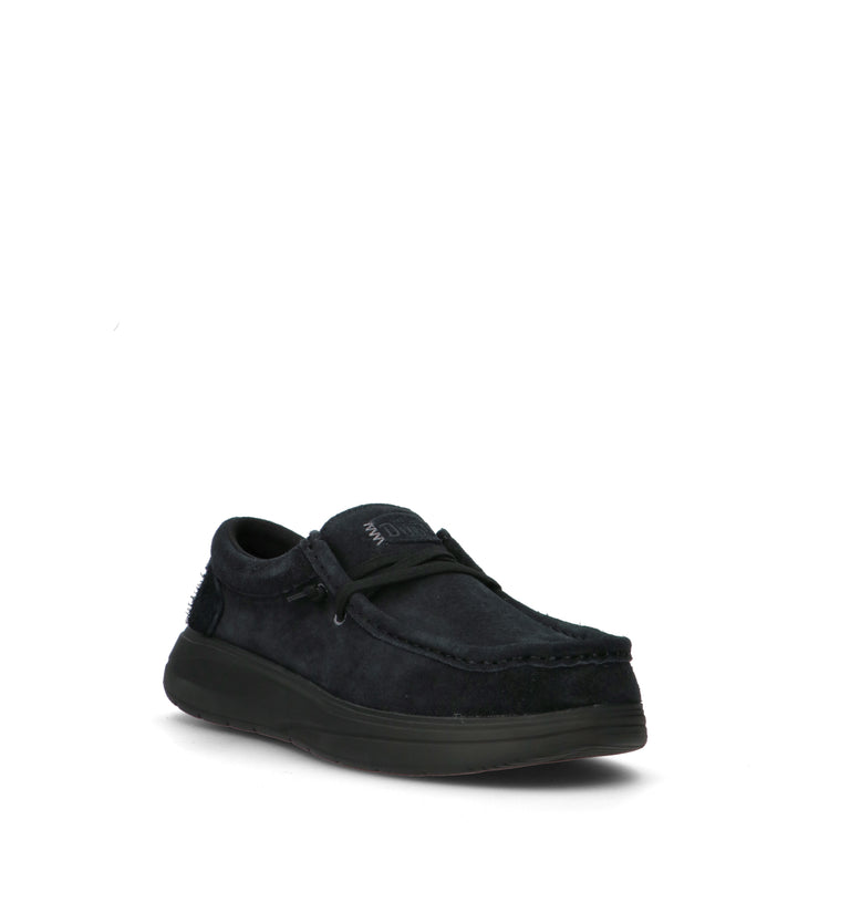 HEY DUDE Mocassino uomo nero in suede