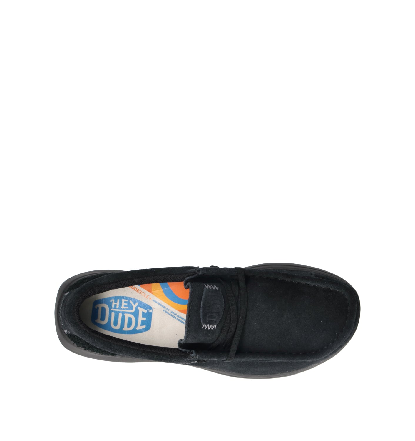 HEY DUDE Mocassino uomo nero in suede