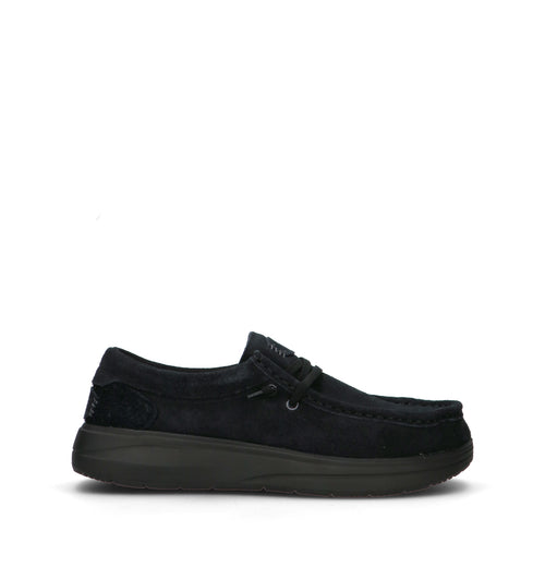 HEY DUDE Mocassino uomo nero in suede