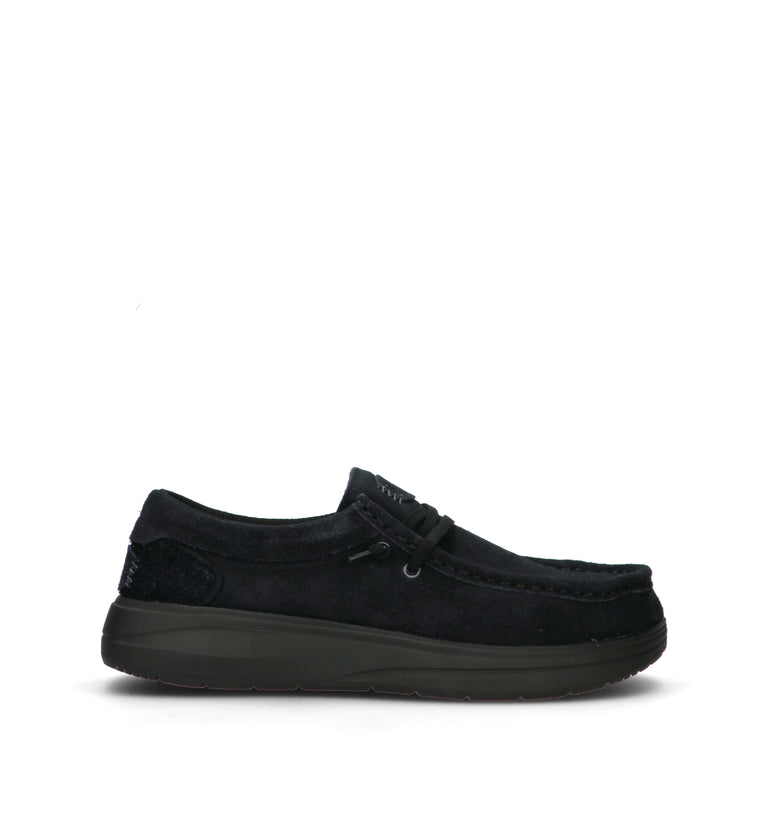 HEY DUDE Mocassino uomo nero in suede